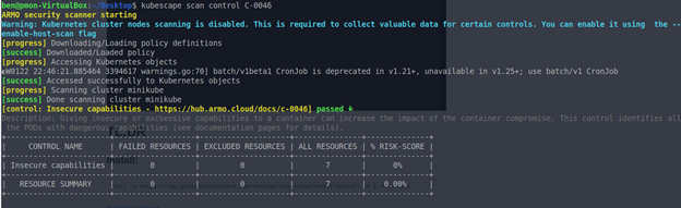 # kubescape scan control C-0046