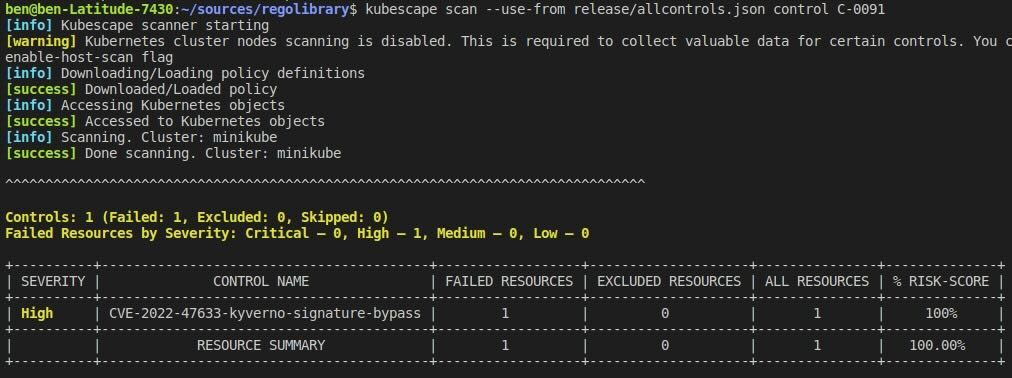 Use Kubescape to scan container image registries