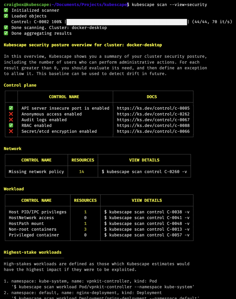 Kubescape's risk acceptance feature