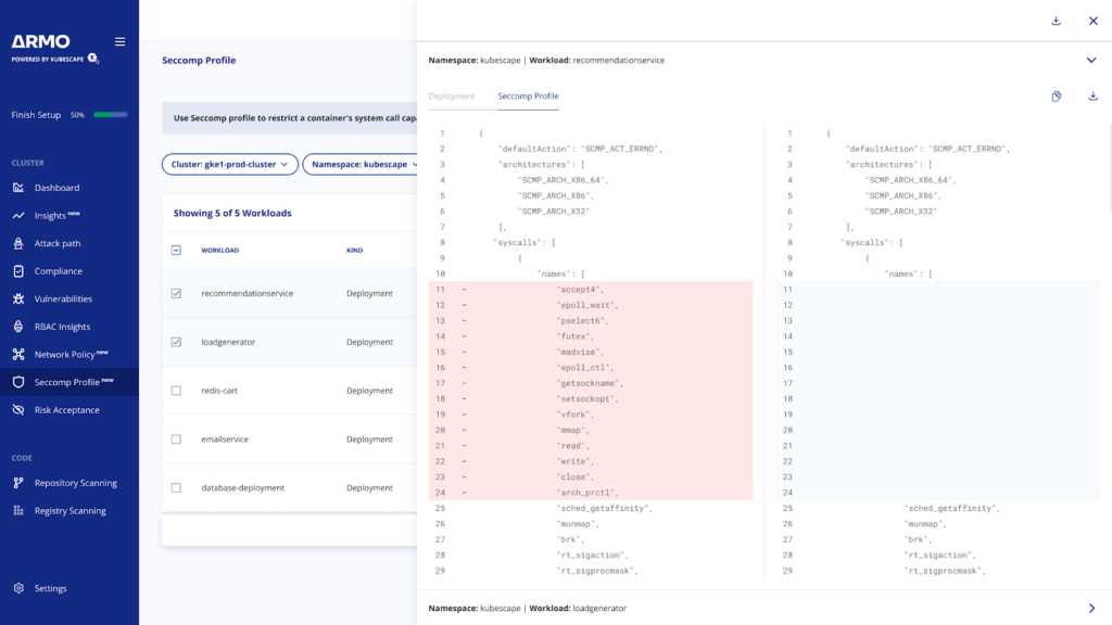 seccomp profiles