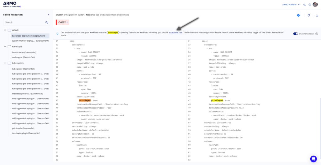 Smart remediation example 2