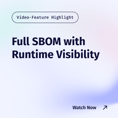 Full SBOM with Runtime Visibility
